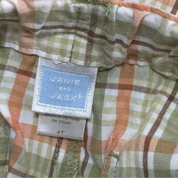 JANIE & JACK · TODDLER BOYS PLAID COTTON CHINO SHORTS - SIZE 4T - Picture 12 of 12